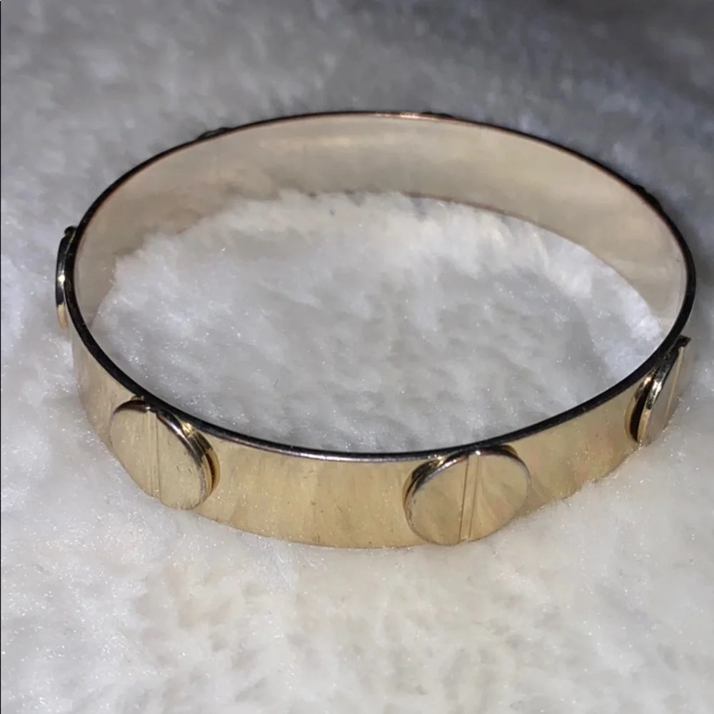 Vintage Gold Tone circle  Bangle